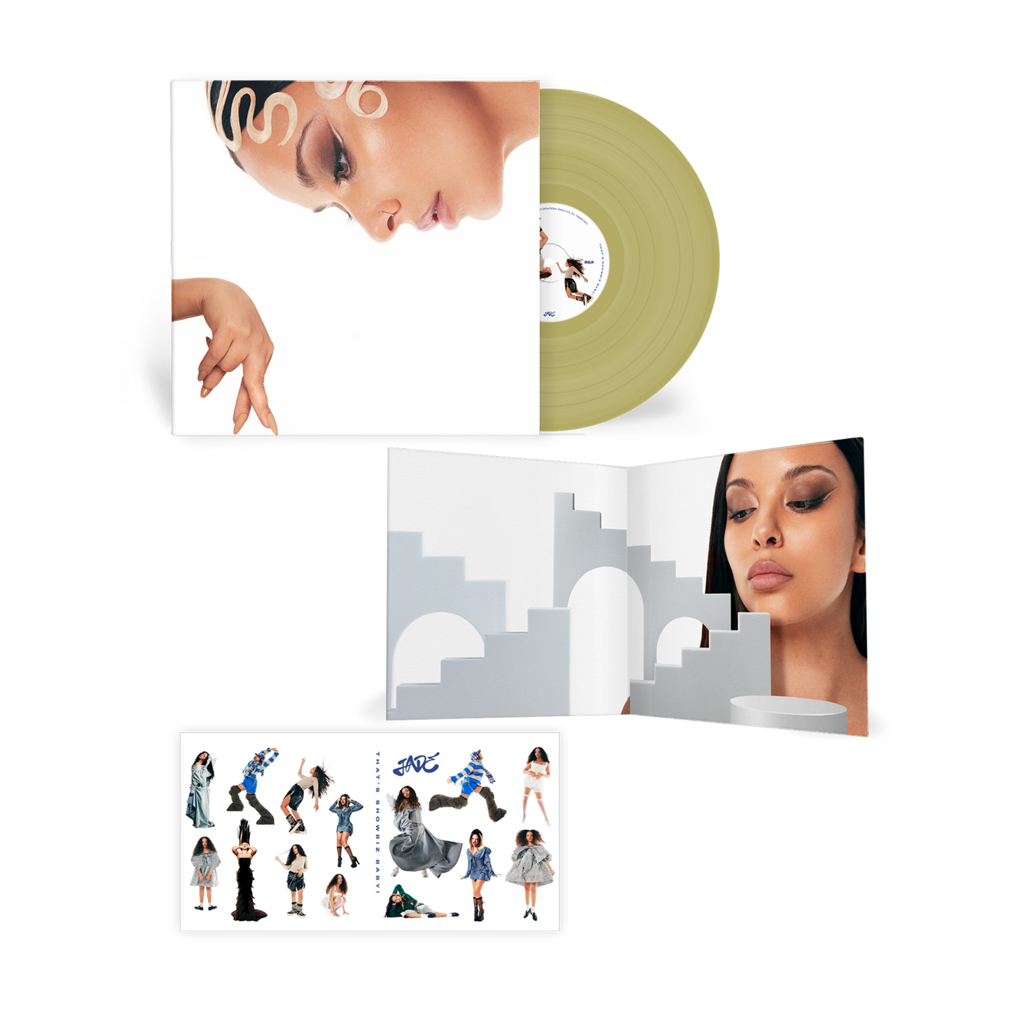 THAT'S SHOWBIZ BABY! Gold Vinyl + Sticker Sheet